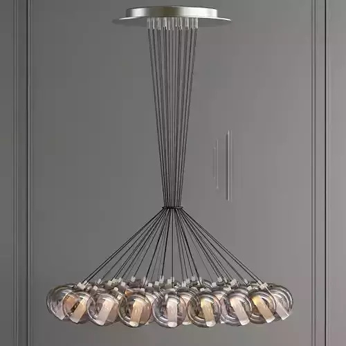 ESLICCE pendant light with glass balls hanging from ceiling