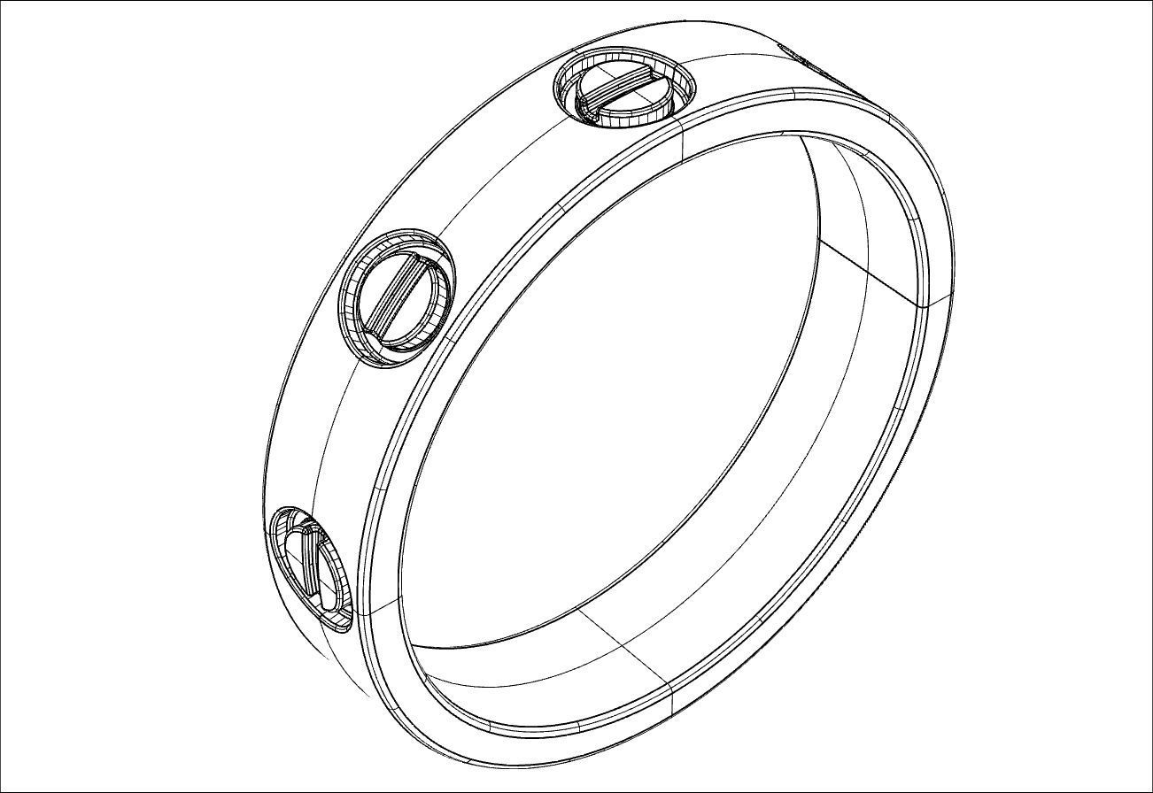 Love Wedding Band 3D print model_10
