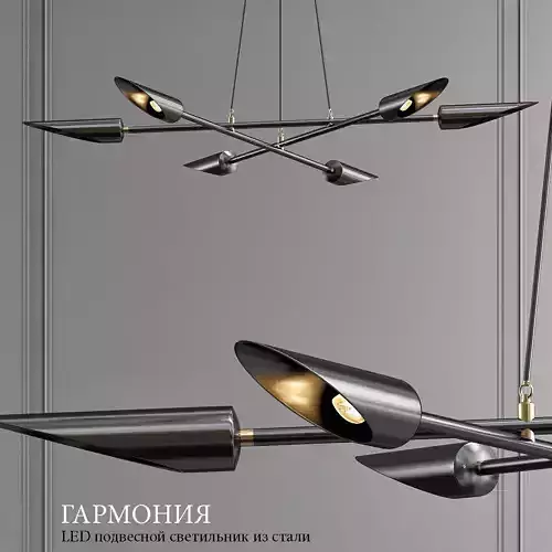 HARMONY bronmaar led chandelier 3D model