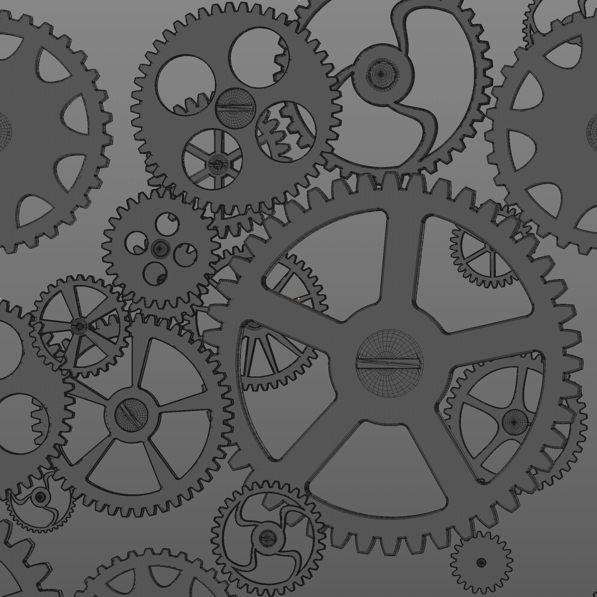 Scratched gears 3D model_7