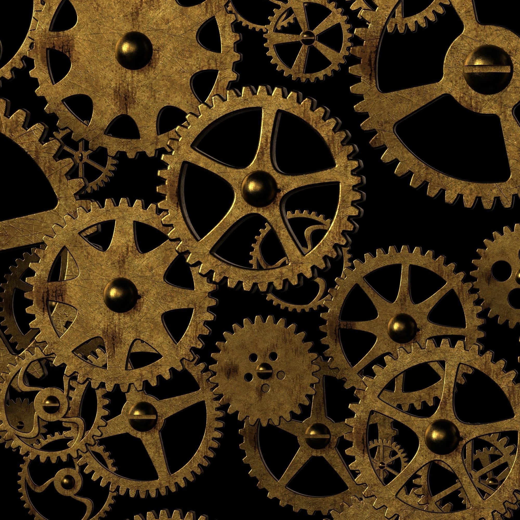 Scratched gears 3D model_4