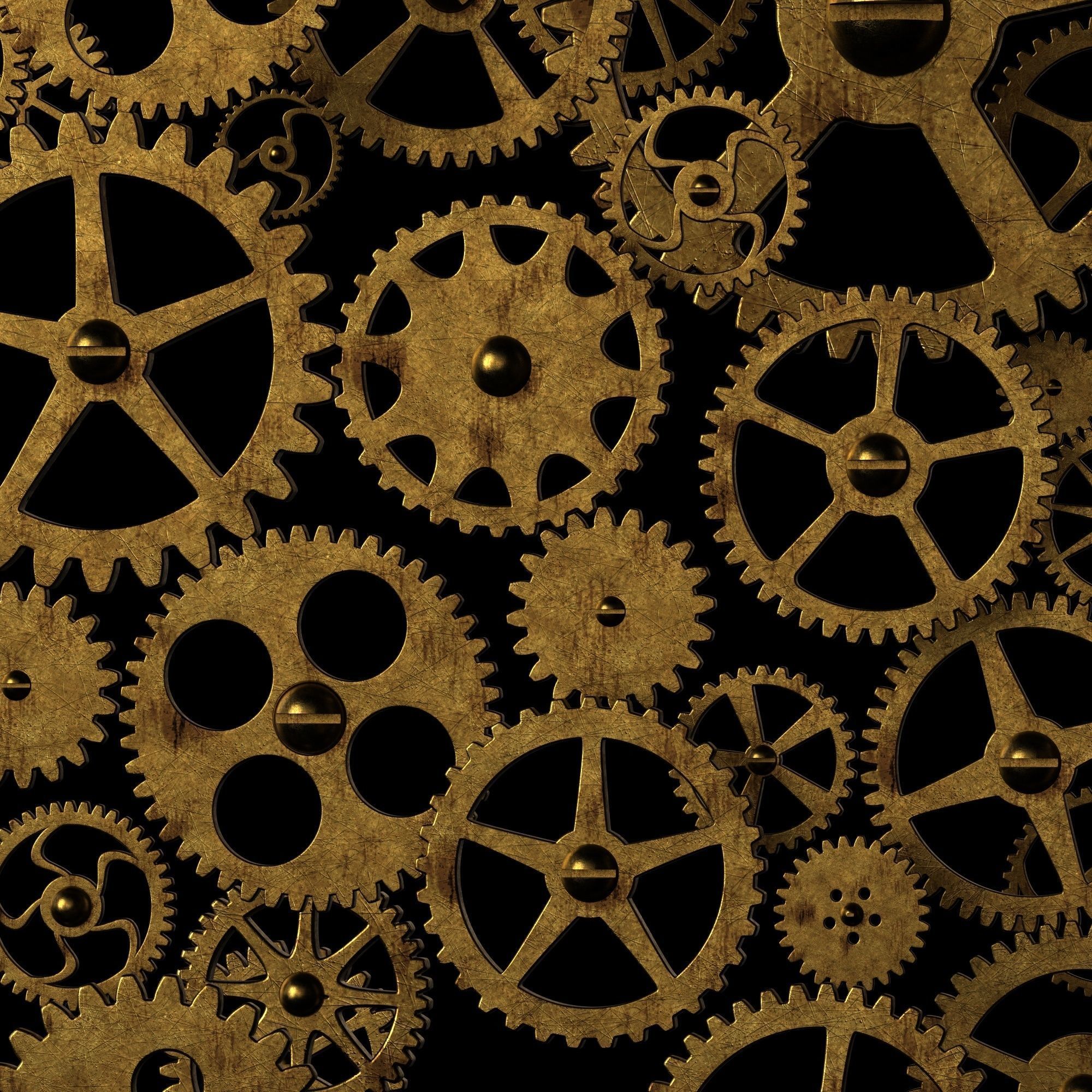 Scratched gears 3D model_3