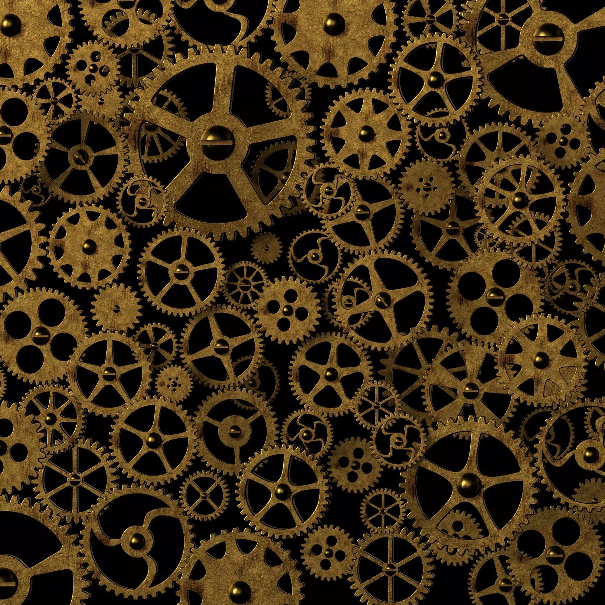 Scratched gears 3D model_0