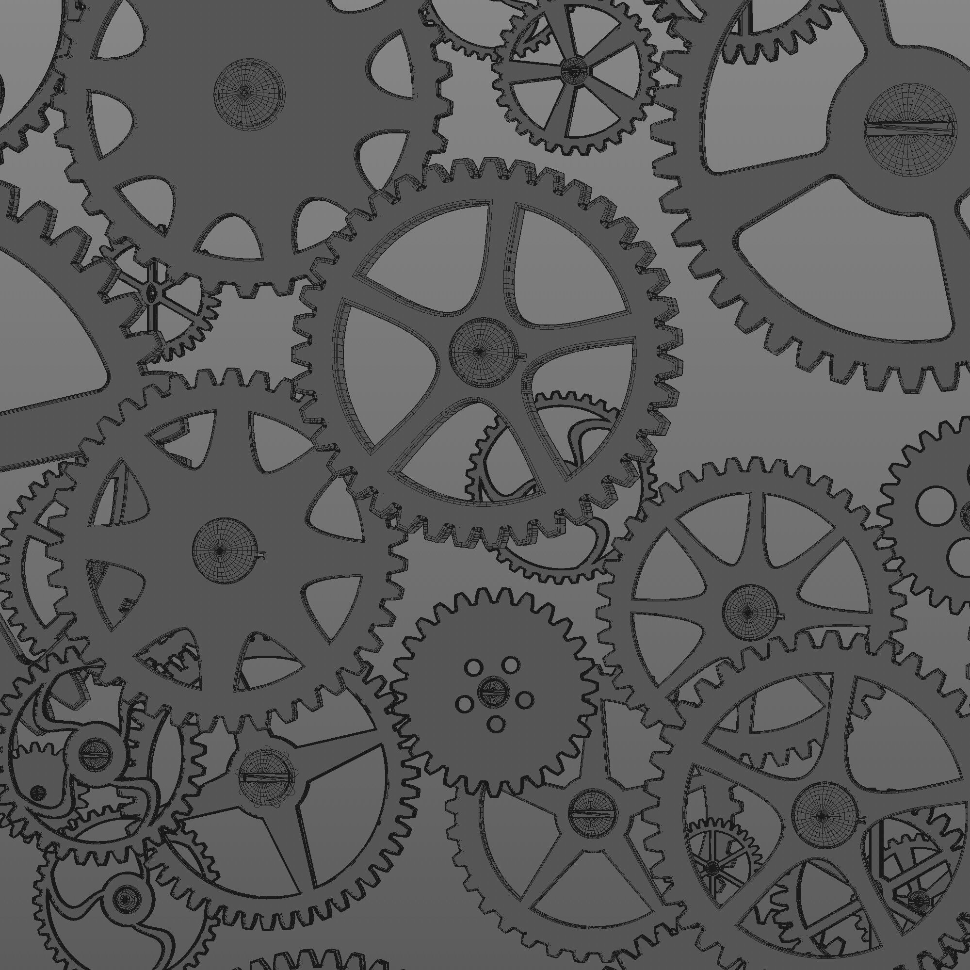 Scratched gears 3D model_5