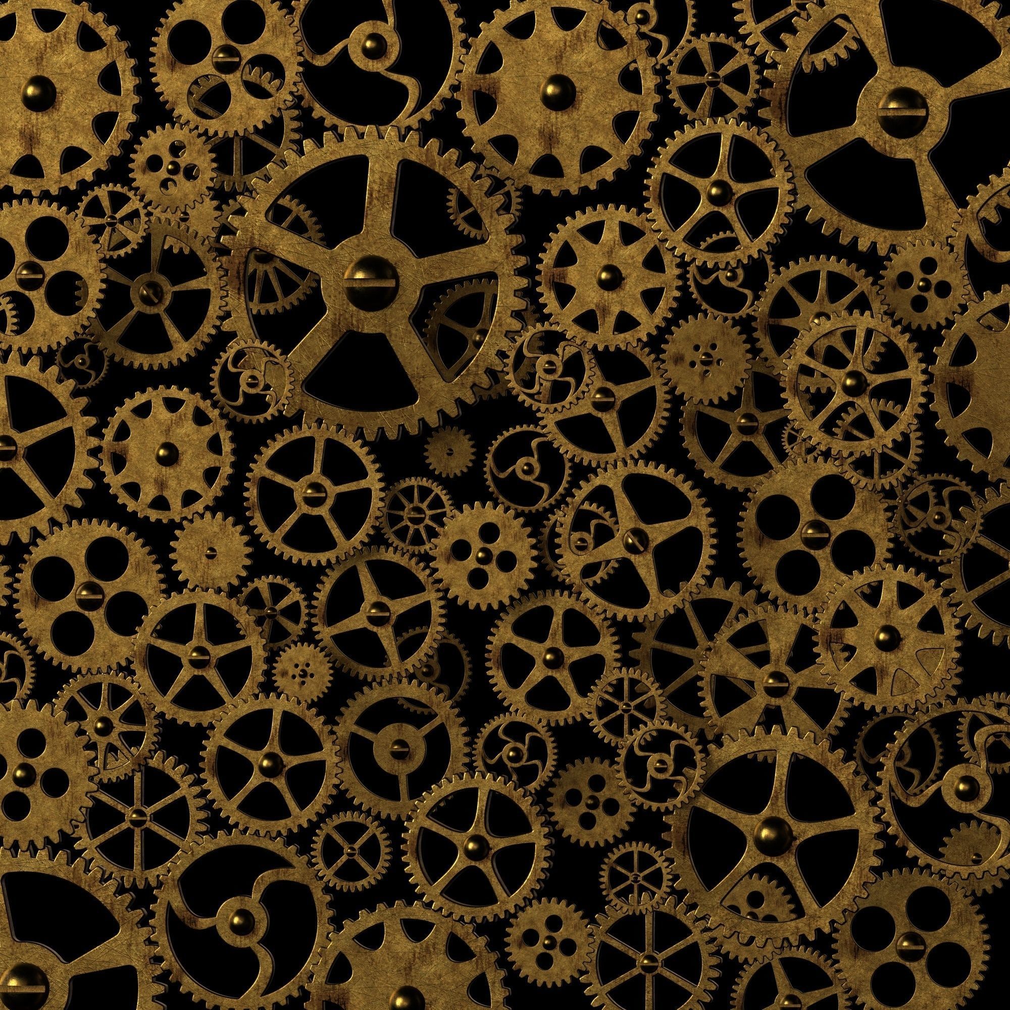 Scratched gears 3D model_2