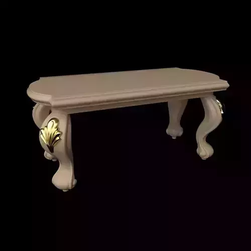 Table coffee with gold details