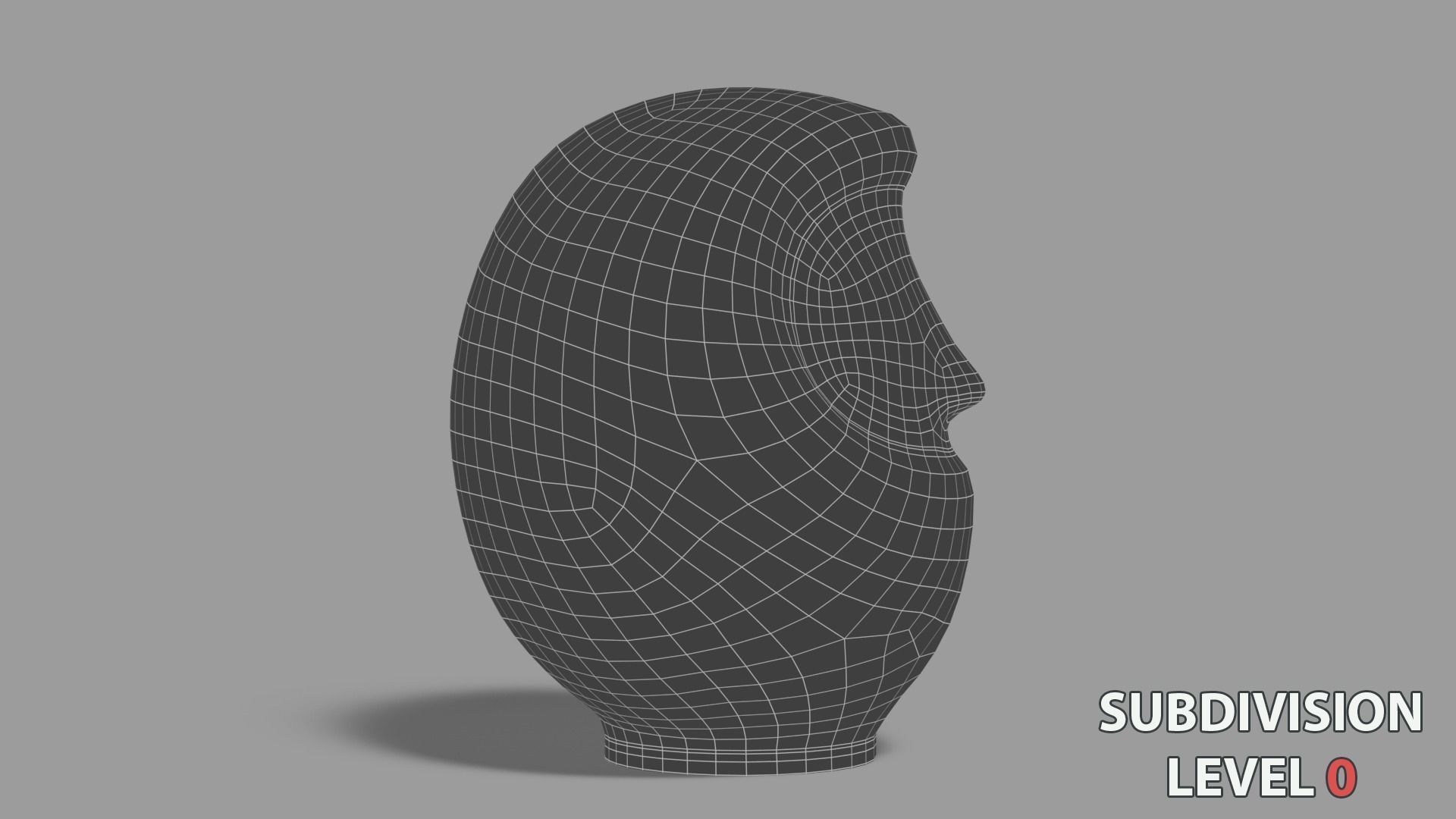 Daruma japanese doll Low-poly 3D model_7