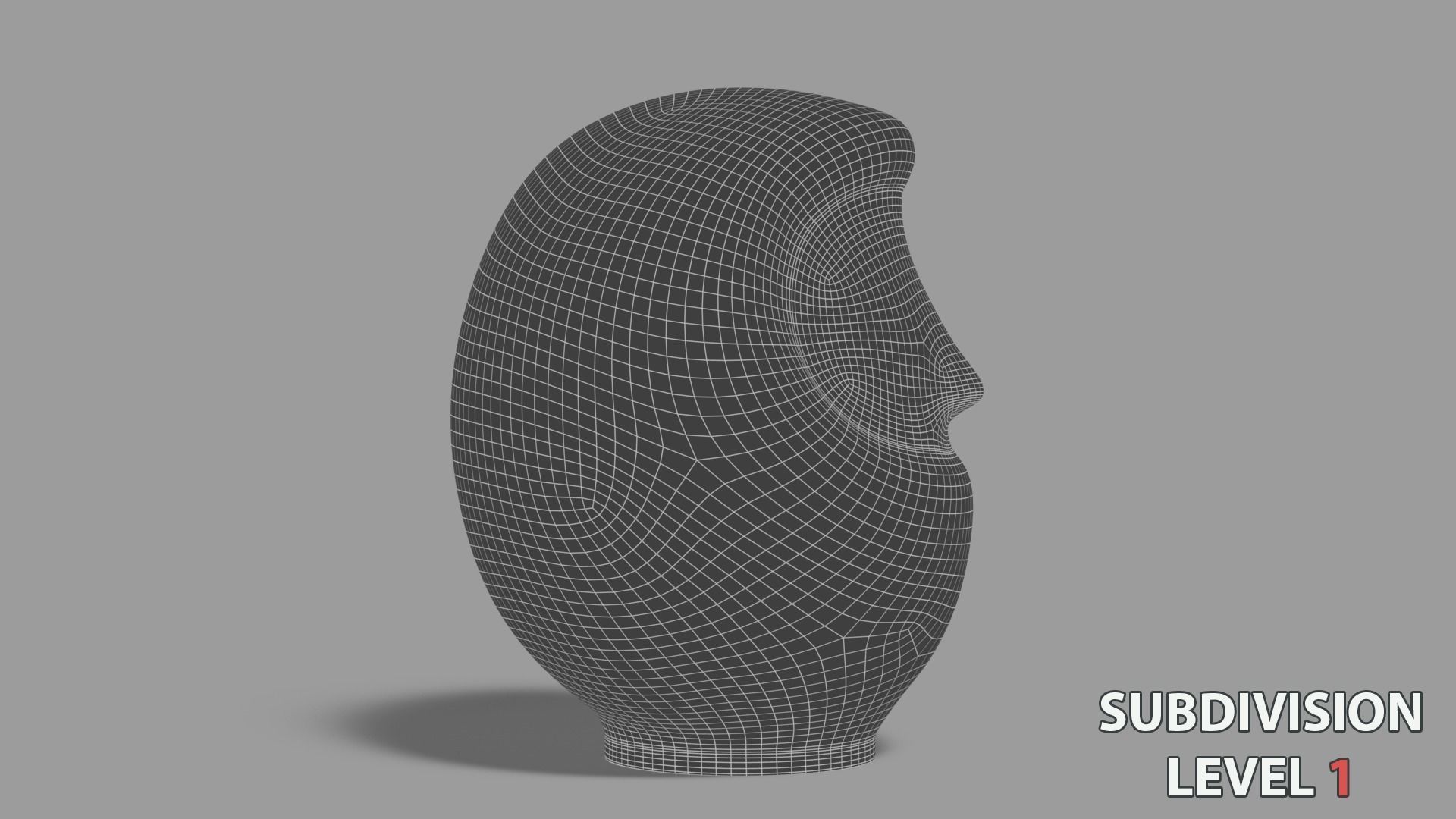 Daruma japanese doll Low-poly 3D model_8
