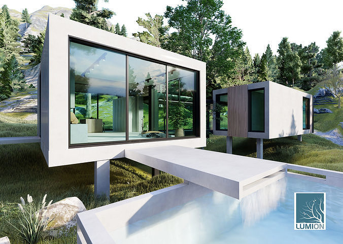 modern villa switzerland 3D model