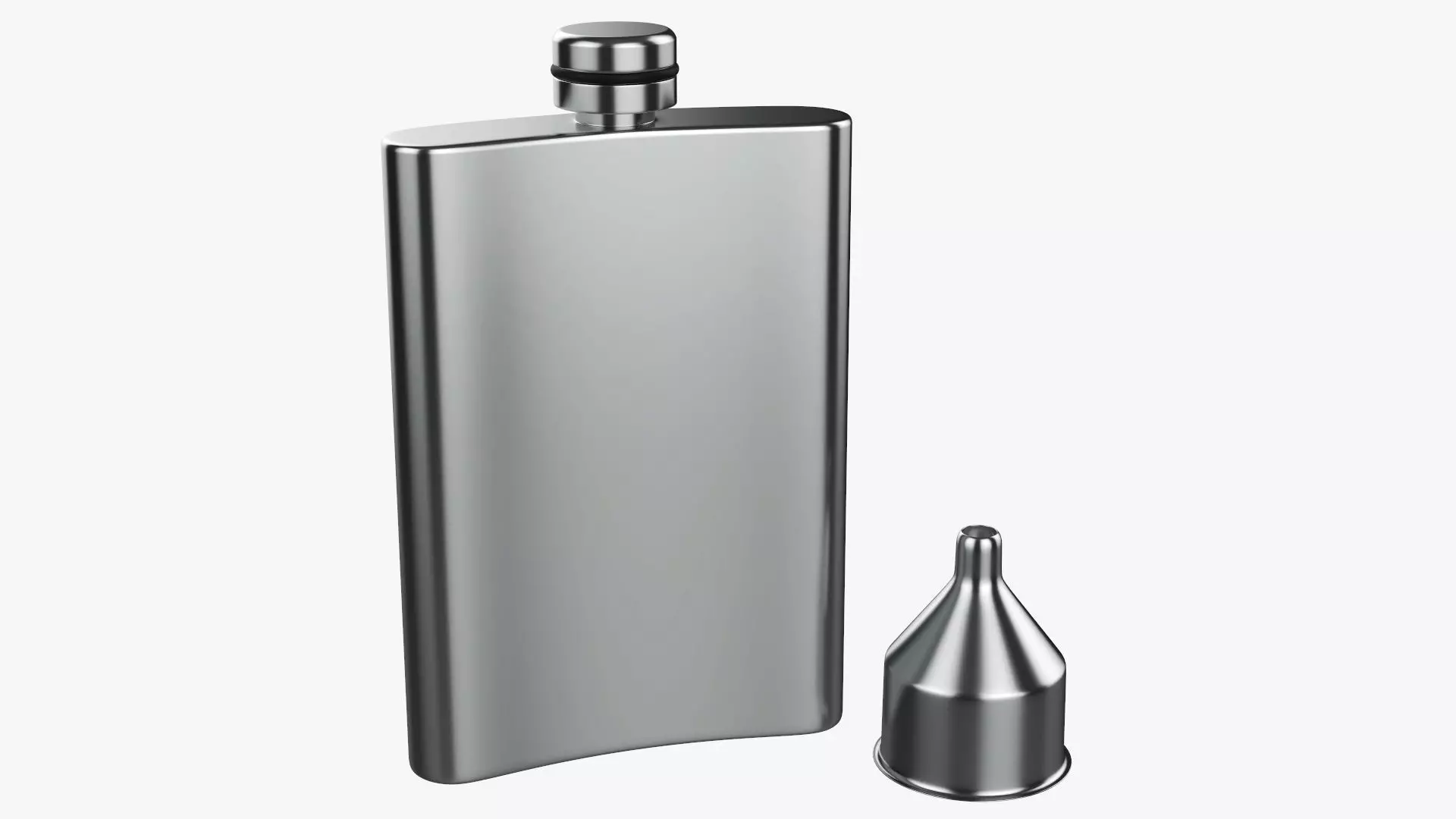 Liquor flask stainless steel 01 3D model_0