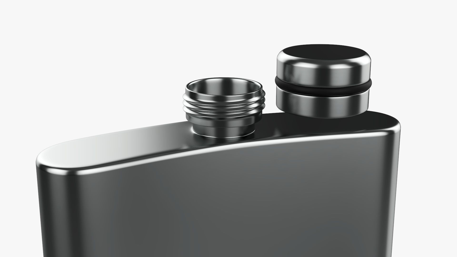 Liquor flask stainless steel 01 3D model_3