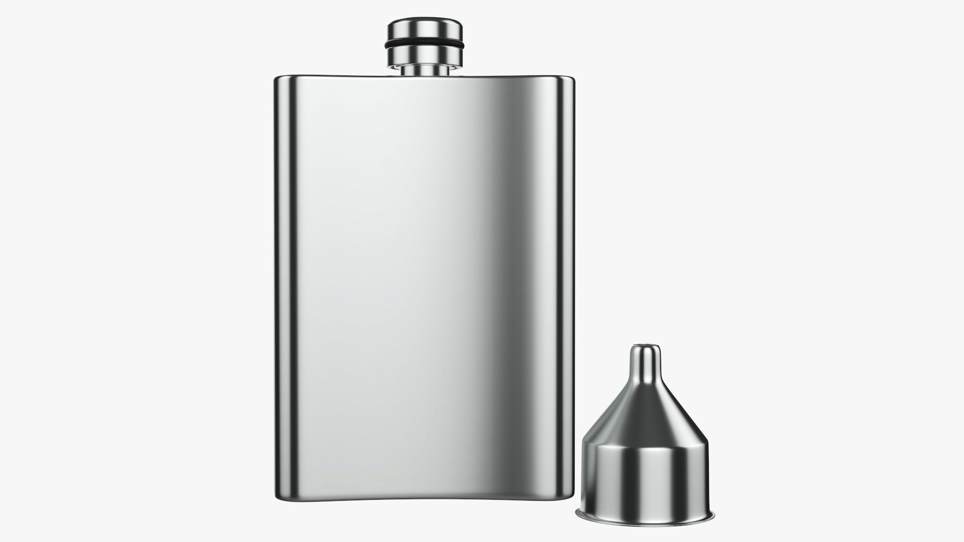 Liquor flask stainless steel 01 3D model_1