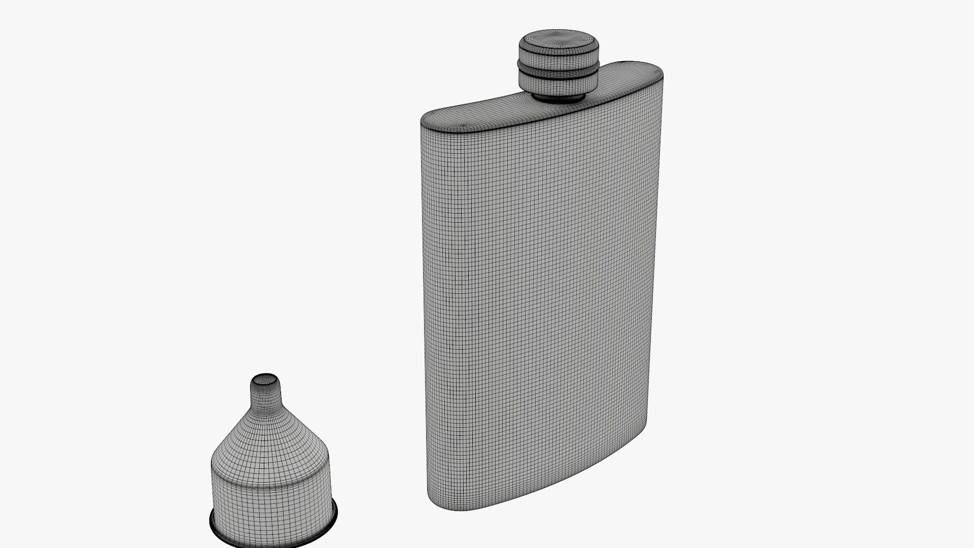 Liquor flask stainless steel 01 3D model_9