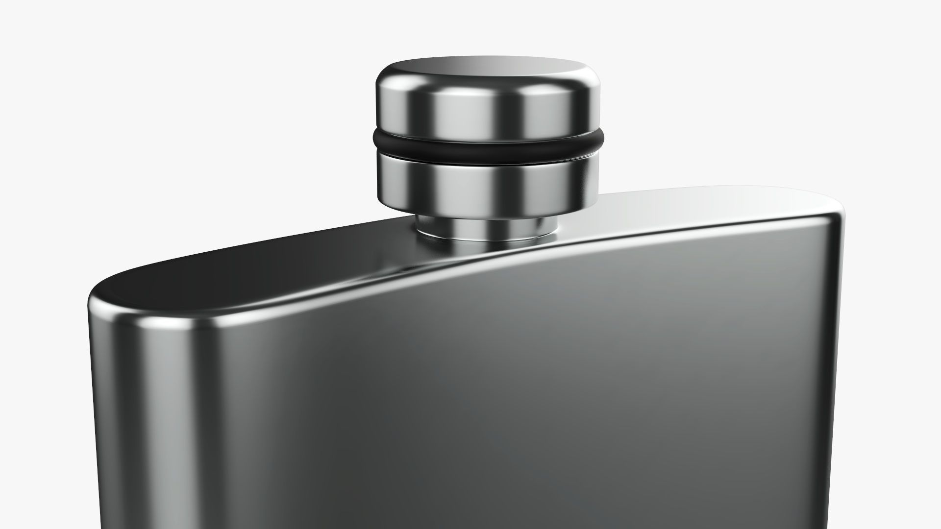 Liquor flask stainless steel 01 3D model_5