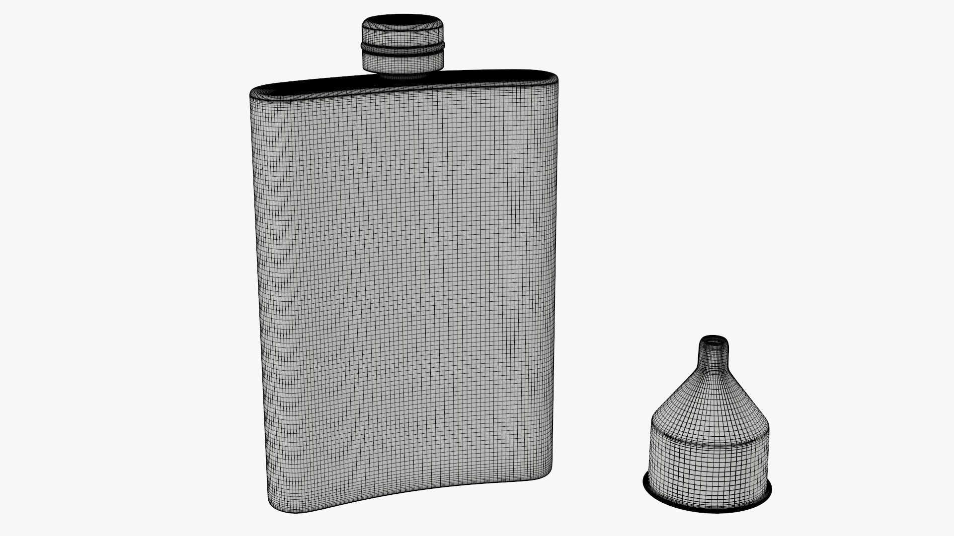 Liquor flask stainless steel 01 3D model_7