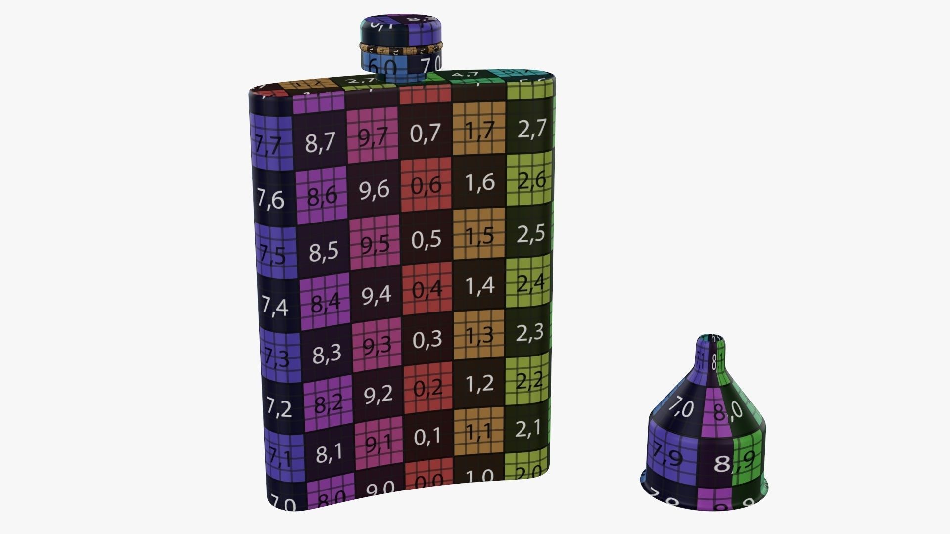 Liquor flask stainless steel 01 3D model_12