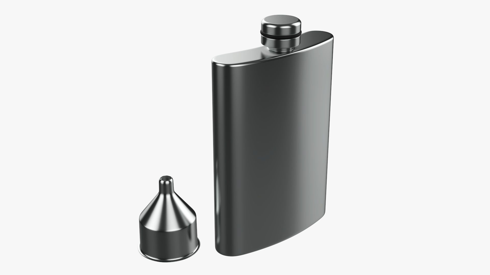 Liquor flask stainless steel 01 3D model_2