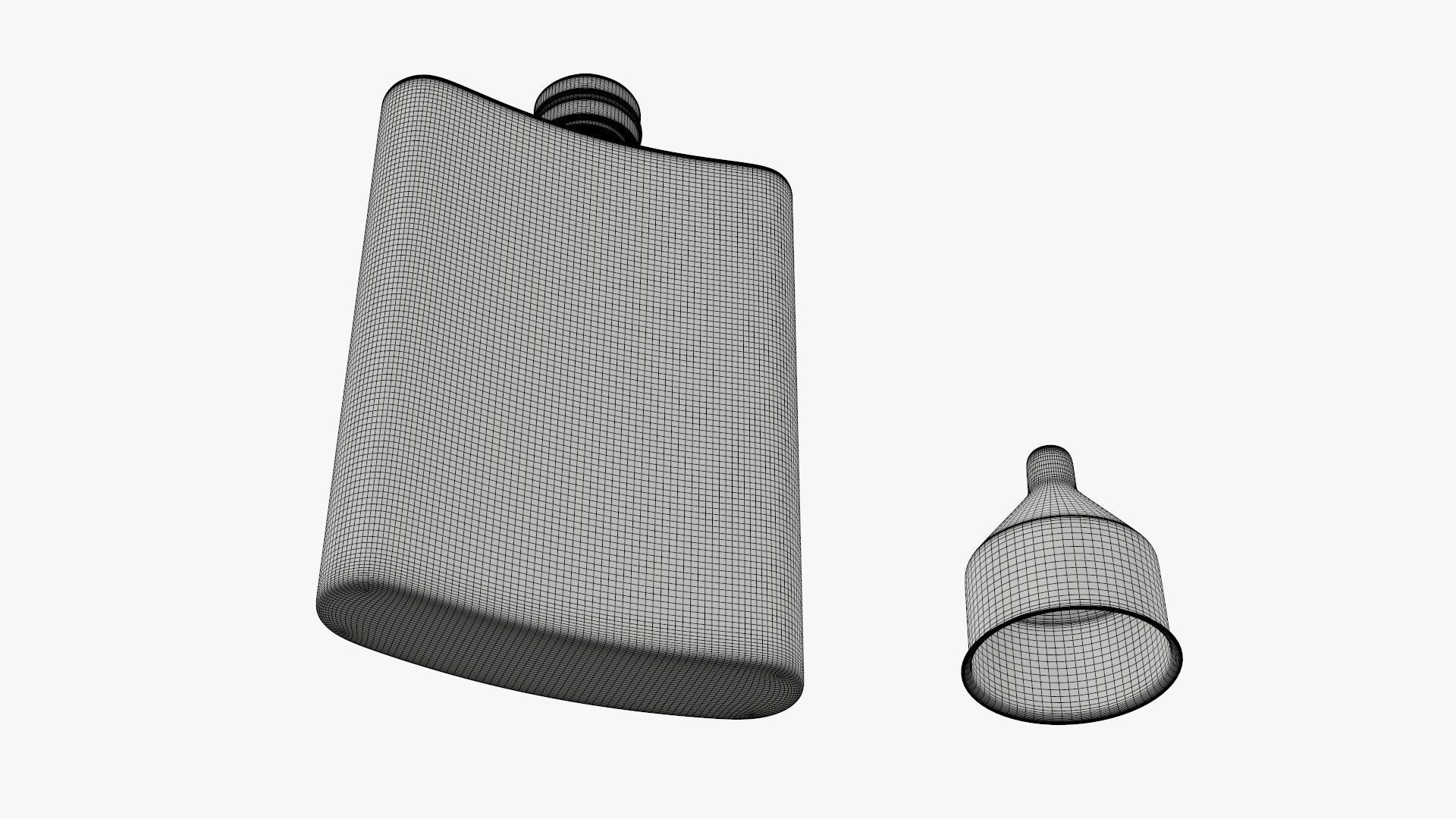 Liquor flask stainless steel 01 3D model_11