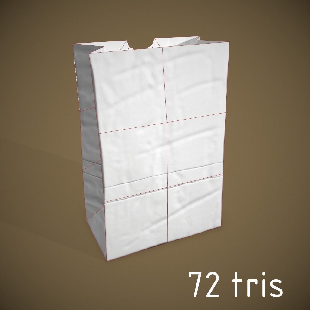 cardboard box Low-poly 3D model_8