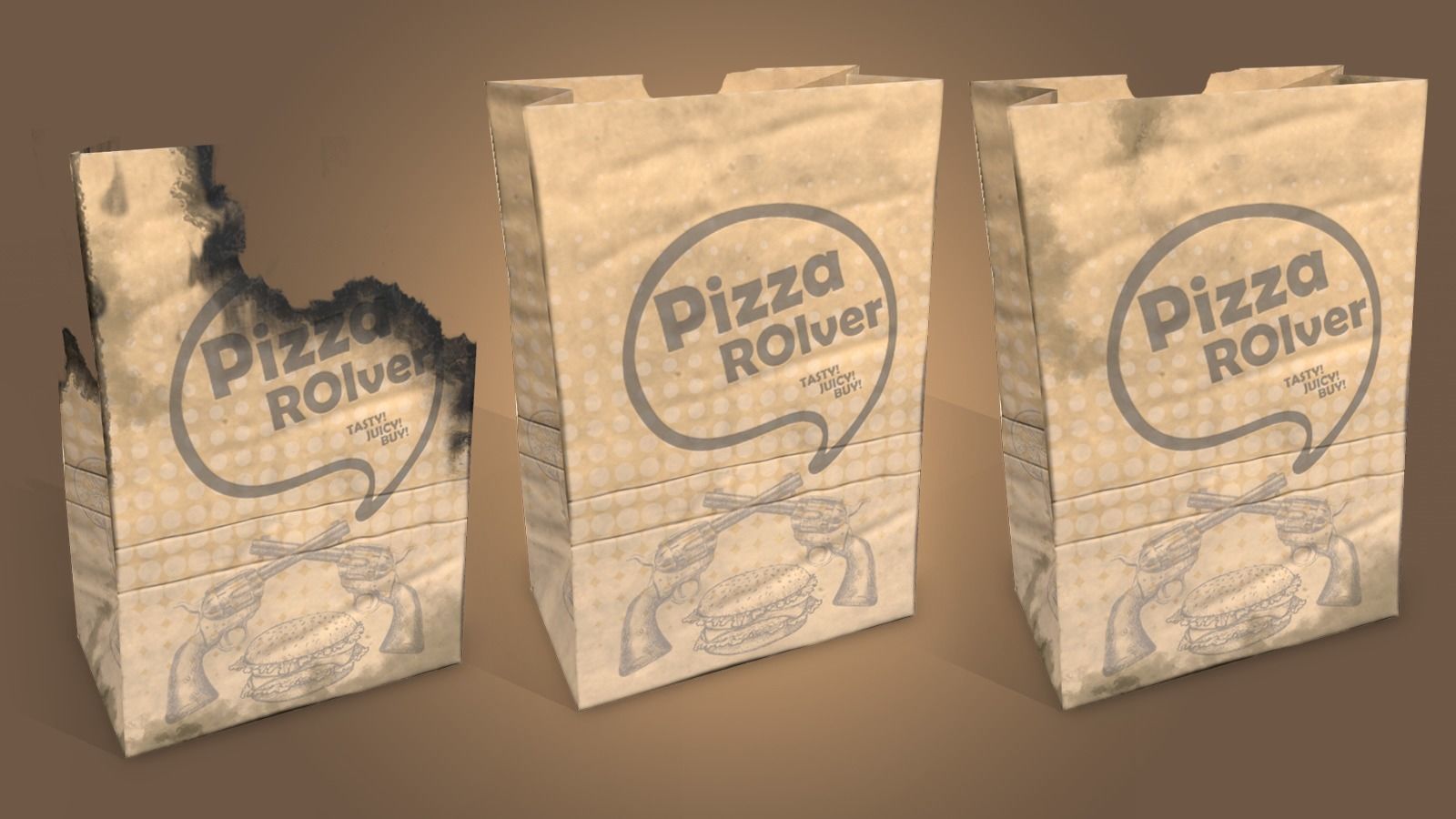 cardboard box Low-poly 3D model_4