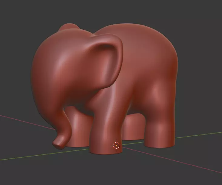 elephant for 3D printing 3D print model_0