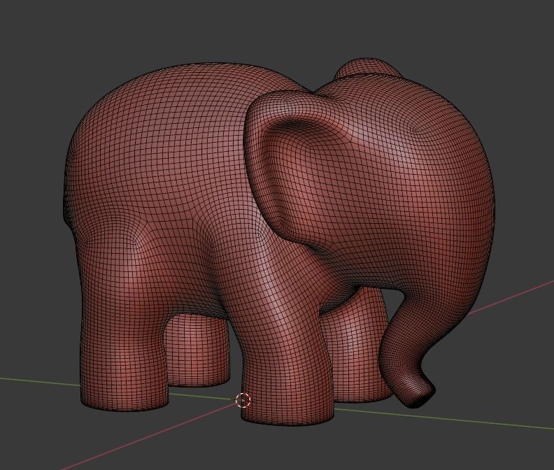 elephant for 3D printing 3D print model_3