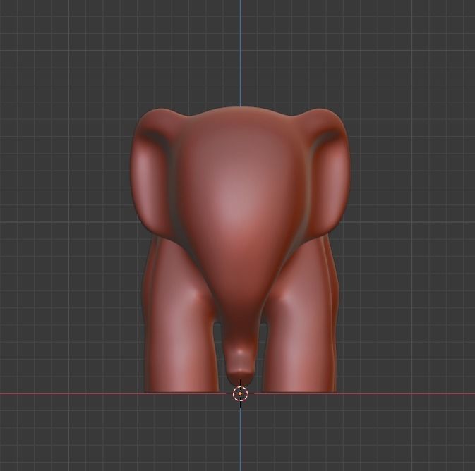elephant for 3D printing 3D print model_1