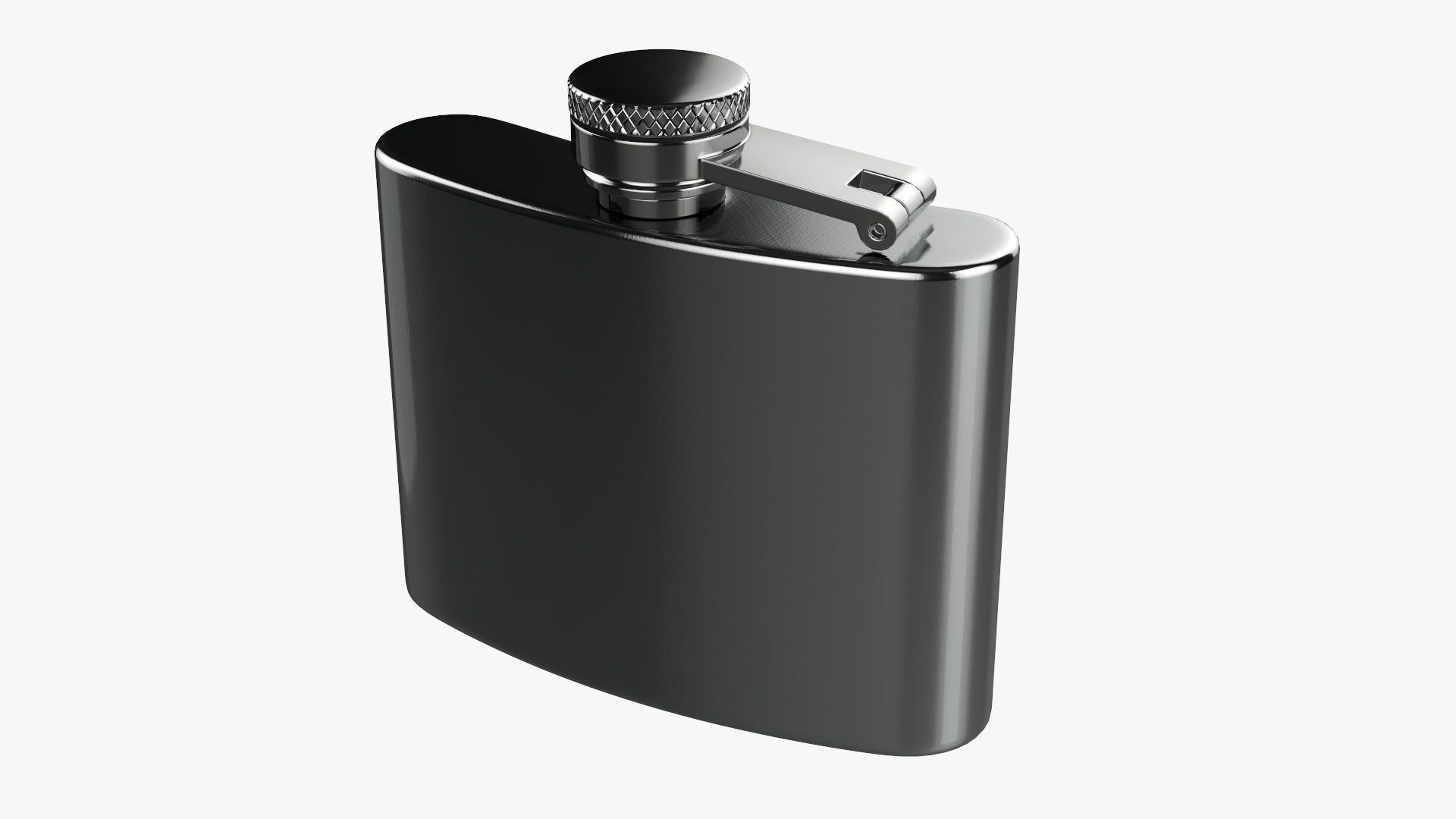 Liquor flask stainless steel 06 3D model_2