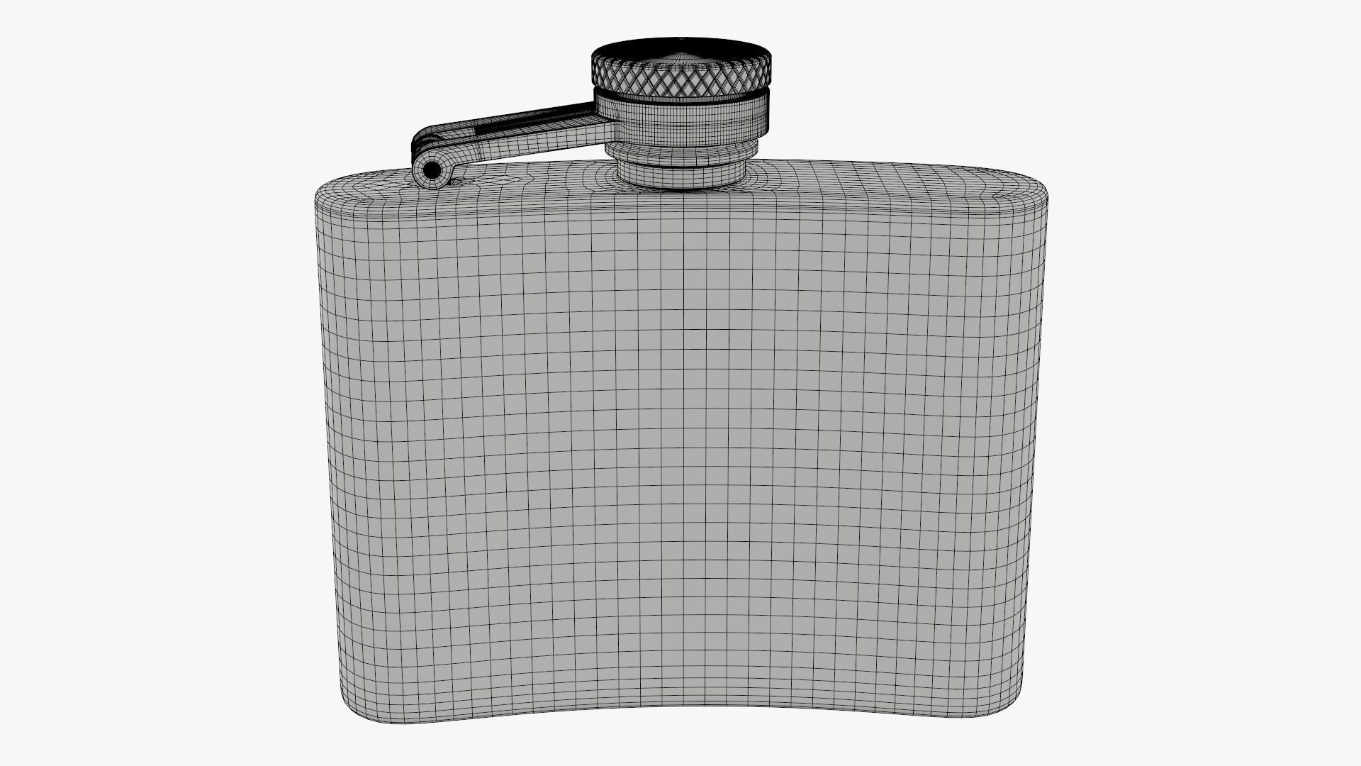 Liquor flask stainless steel 06 3D model_8