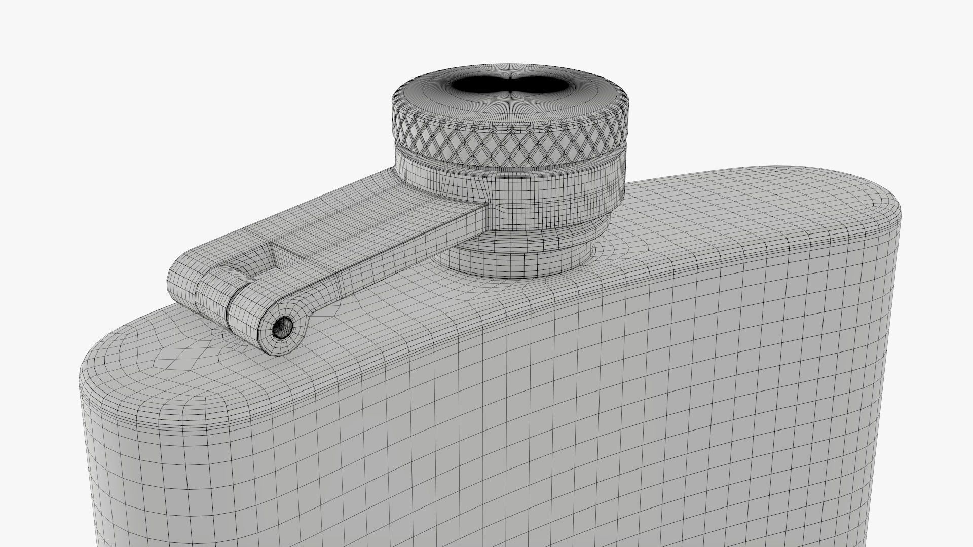 Liquor flask stainless steel 06 3D model_10