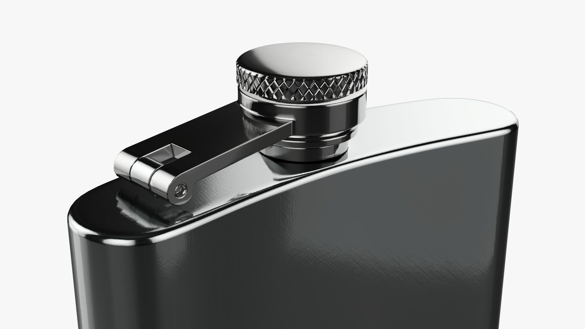 Liquor flask stainless steel 06 3D model_3