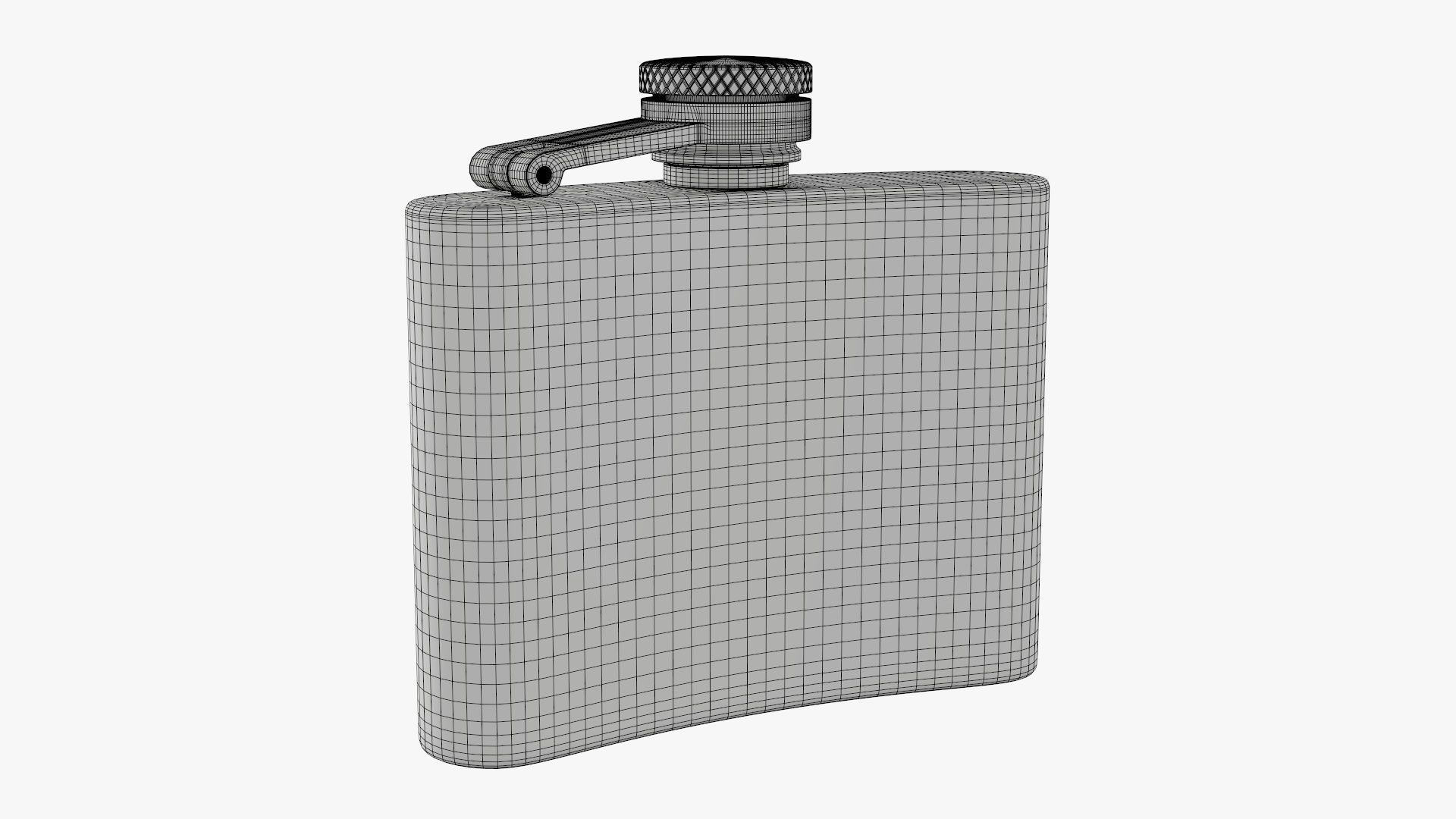 Liquor flask stainless steel 06 3D model_7