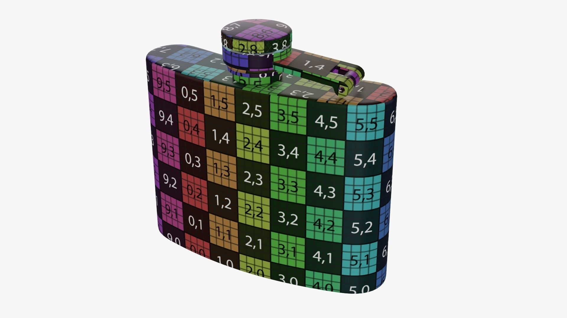 Liquor flask stainless steel 06 3D model_12