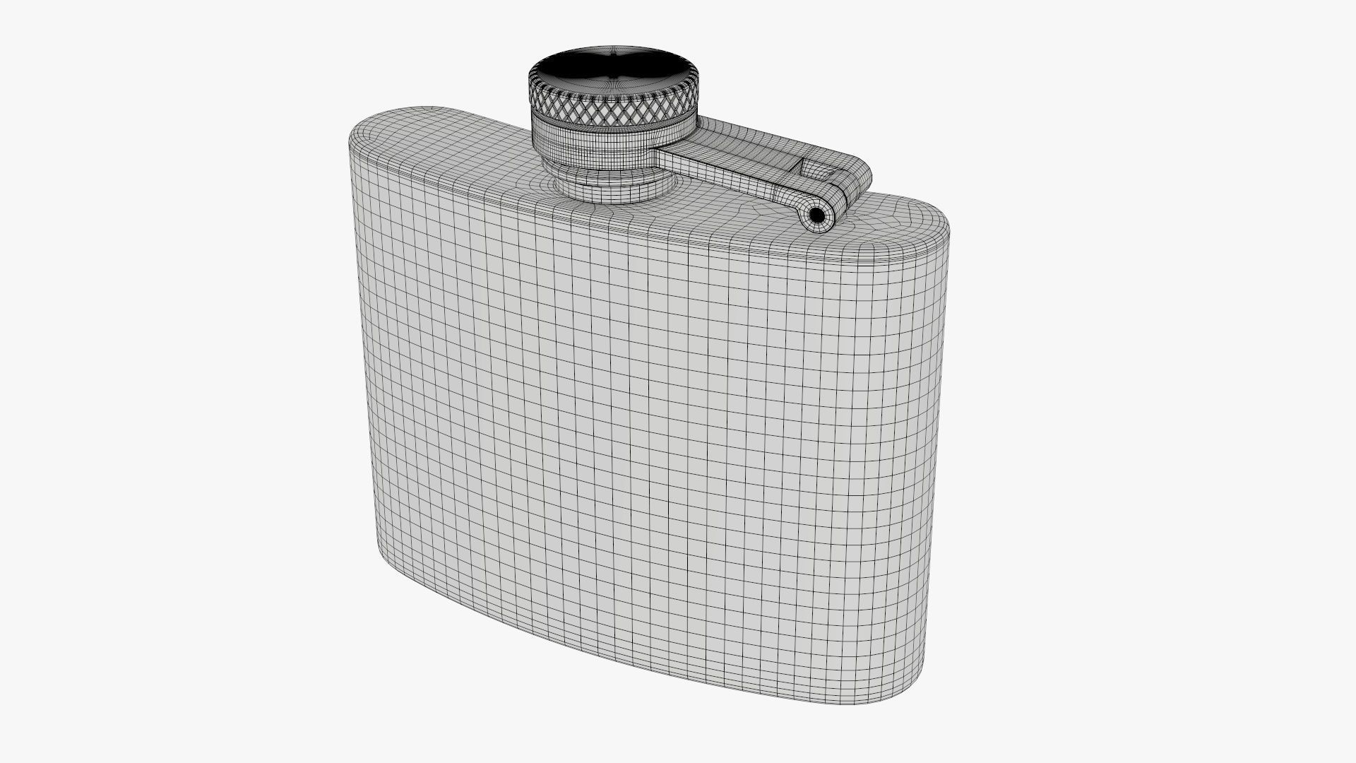 Liquor flask stainless steel 06 3D model_9
