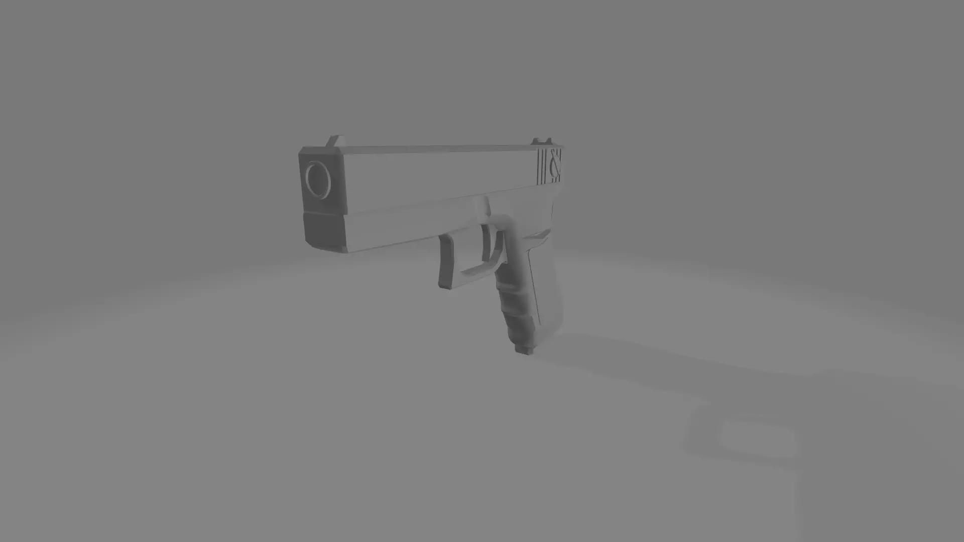 HandGun gun Free low-poly 3D model_0