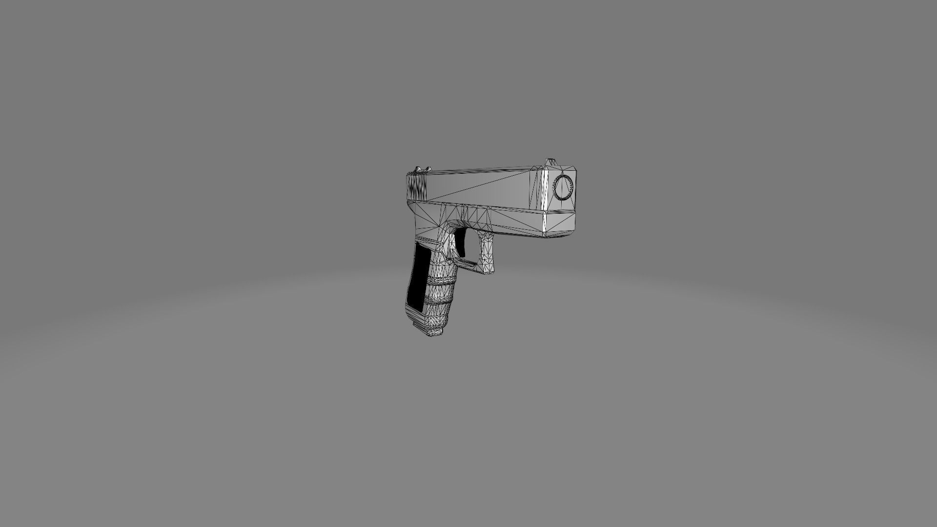 HandGun gun Free low-poly 3D model_4