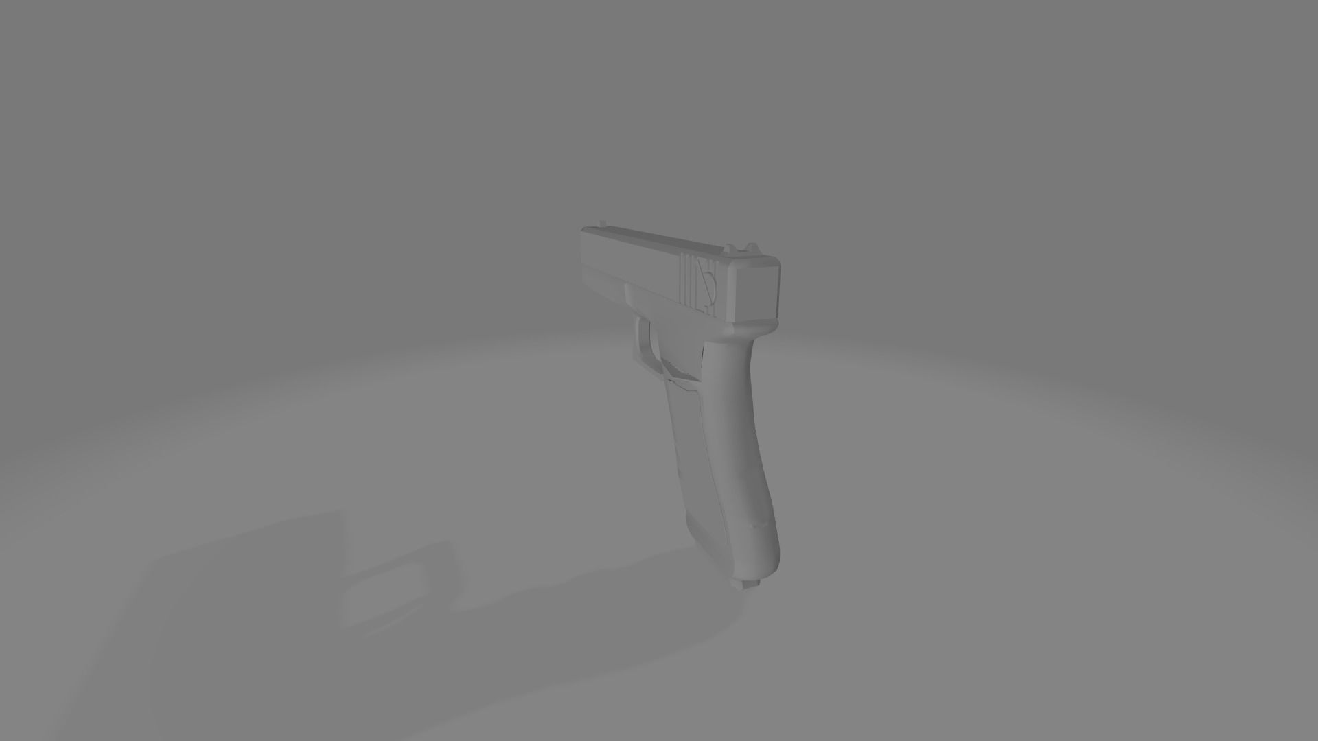 HandGun gun Free low-poly 3D model_1