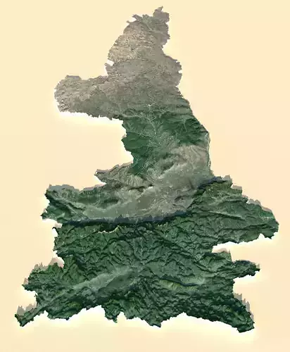 SHANXI Province Terrian Topography Digital Elevation SKP MAX