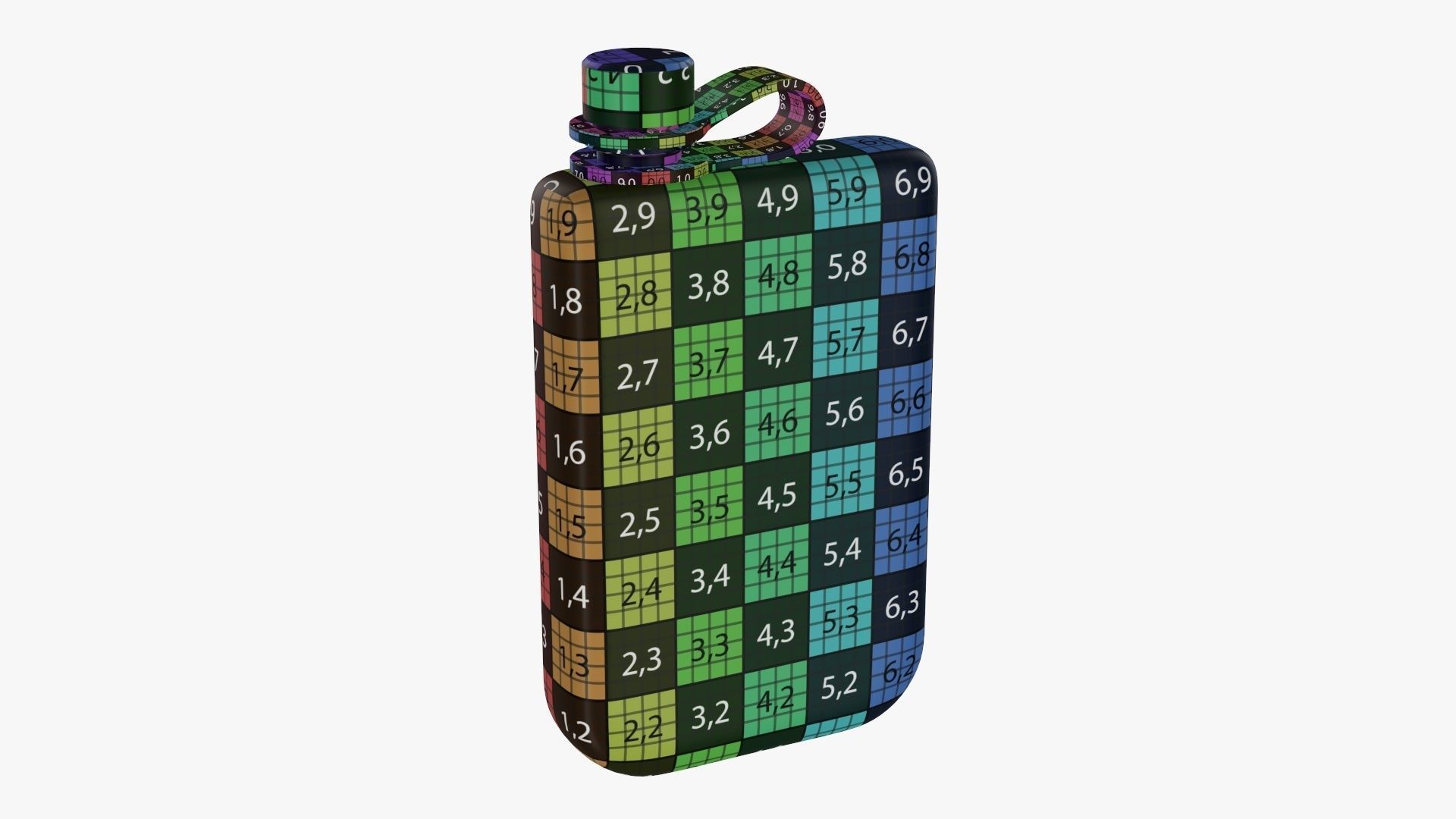 Liquor flask stainless steel 08 3D model_13