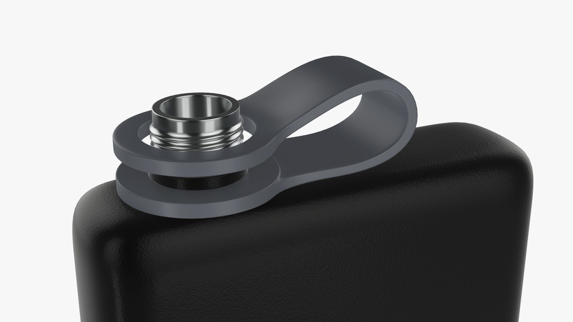 Liquor flask stainless steel 08 3D model_4