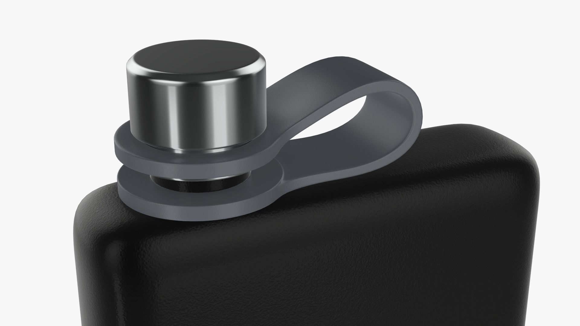 Liquor flask stainless steel 08 3D model_3