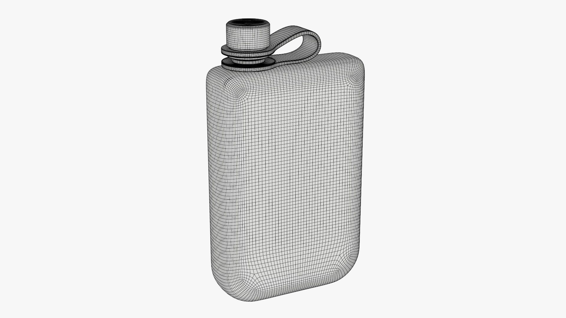 Liquor flask stainless steel 08 3D model_8