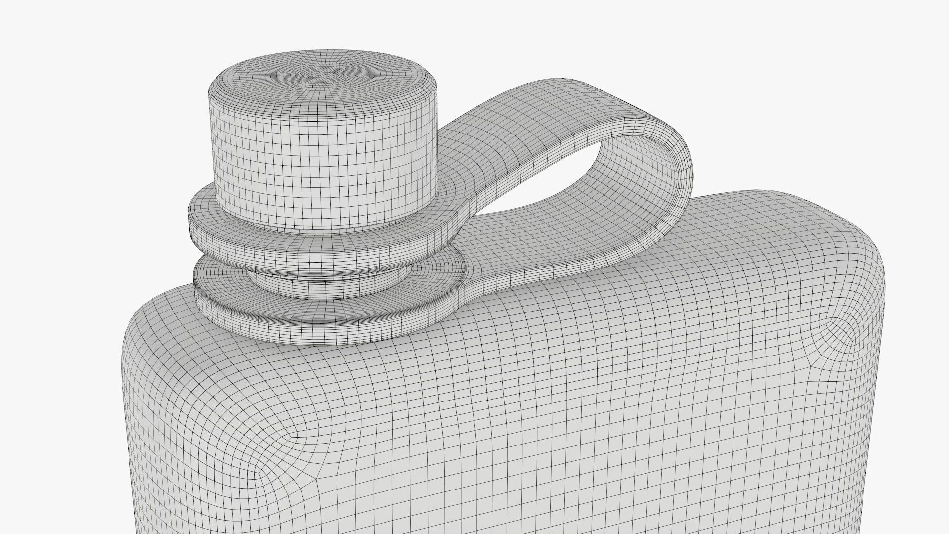 Liquor flask stainless steel 08 3D model_11