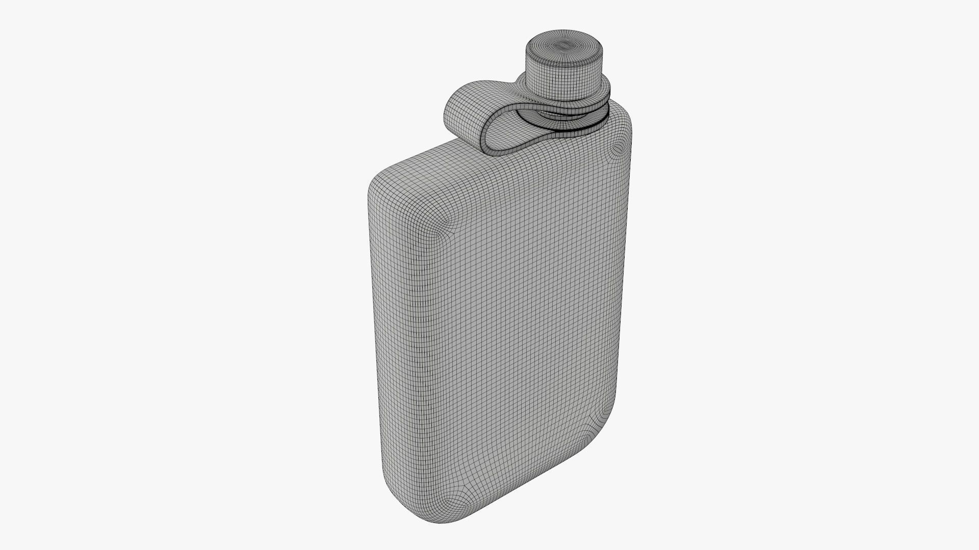Liquor flask stainless steel 08 3D model_10