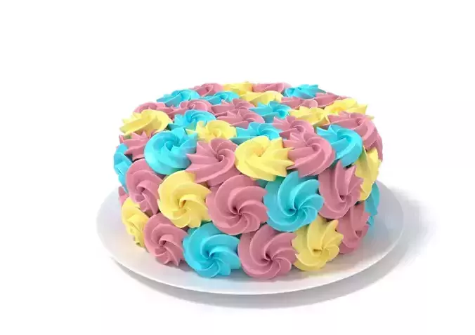 Rainbow Cake 2 3D model