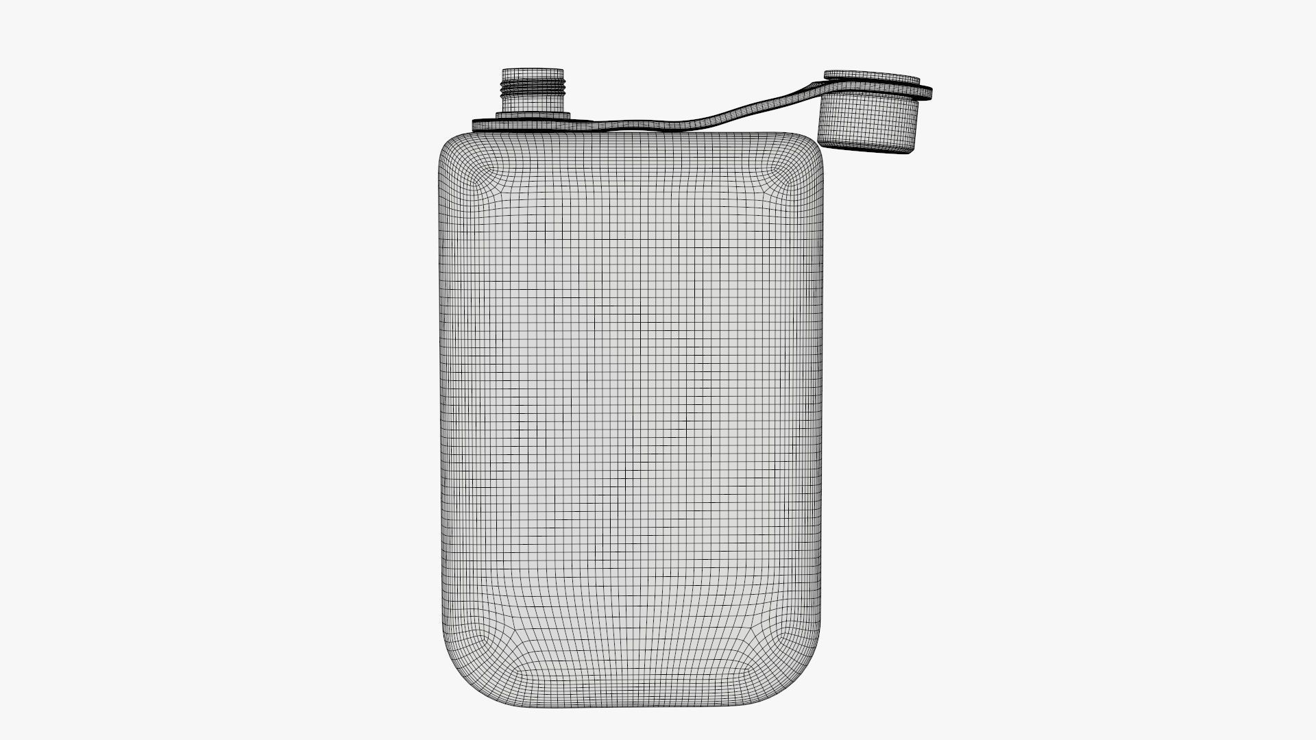 Liquor flask stainless steel 08 open 3D model_6