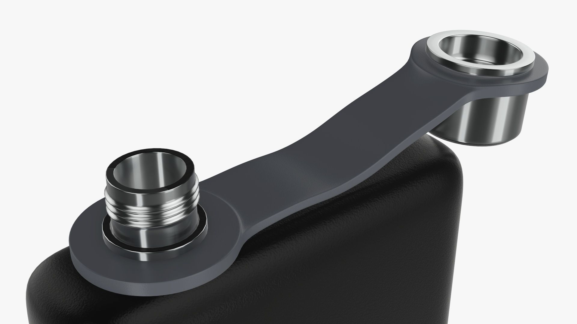 Liquor flask stainless steel 08 open 3D model_3