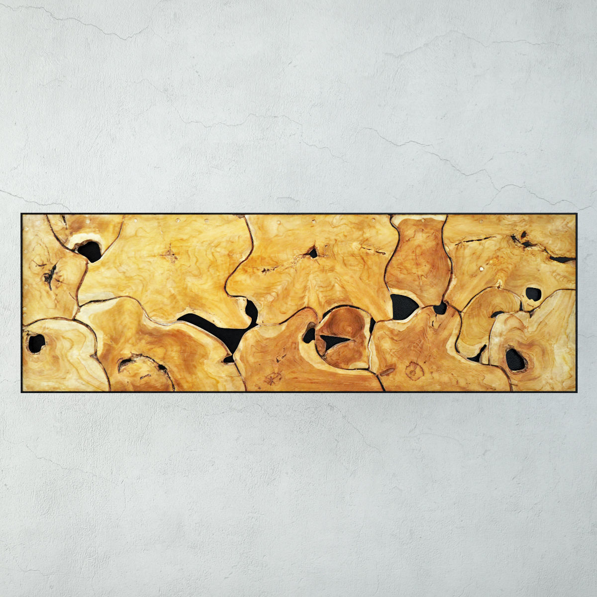 Teak Root Block Coffee Table 3D model_4