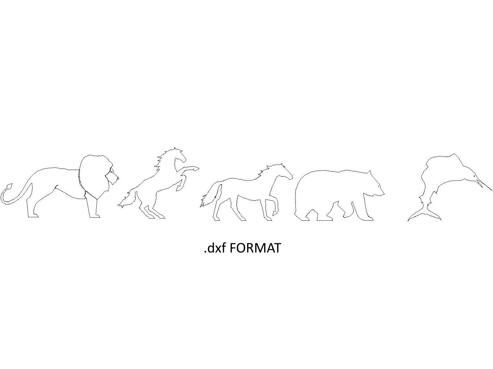 Animals 1 animal silhouettes 3D model_3