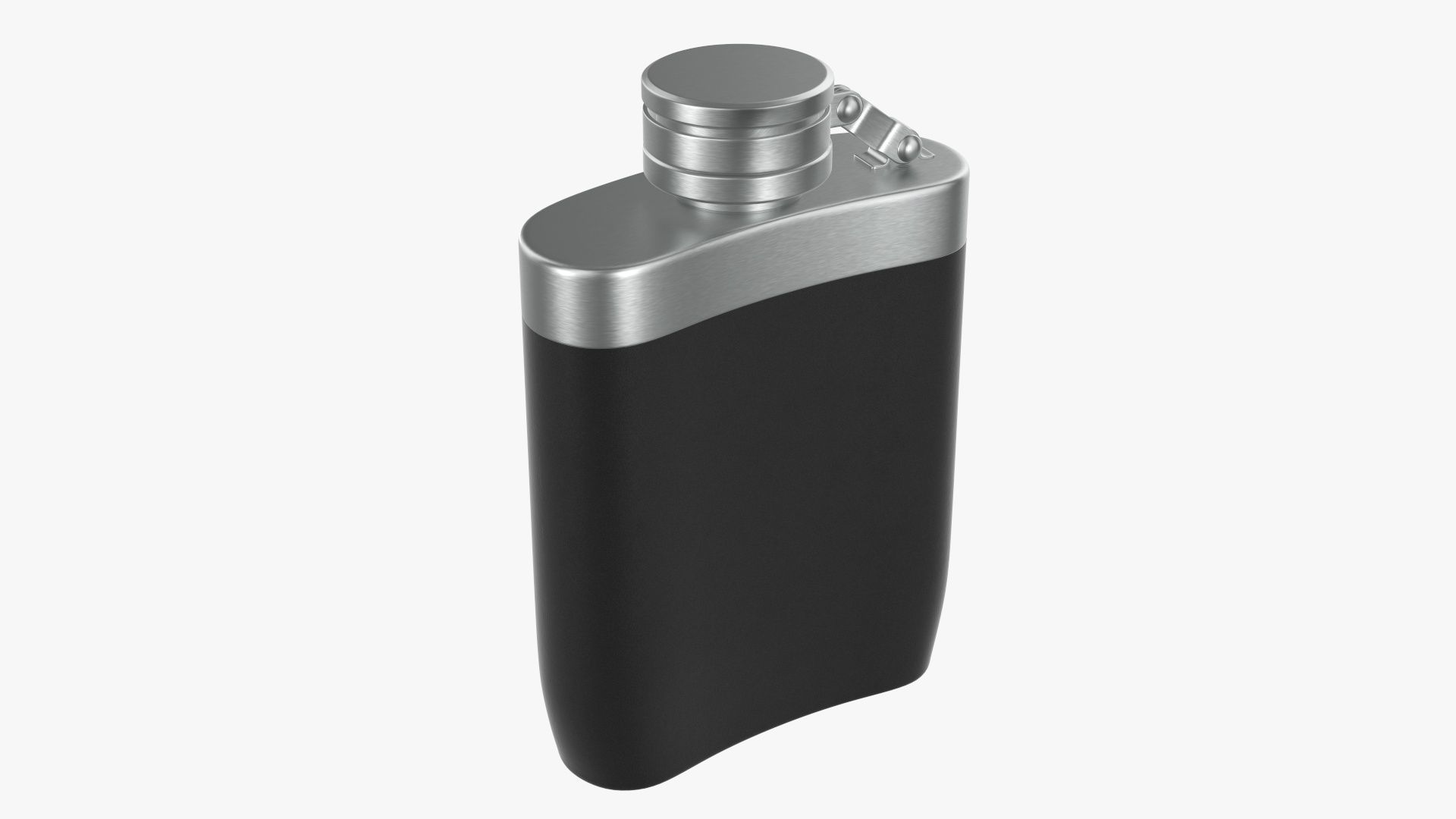 Liquor flask stainless steel plastic wrap 3D model_2